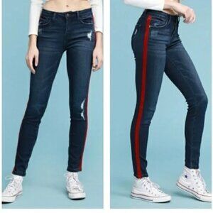 Judy Blue Red Velvet Tape Kayla Skinny Stretch Jeans Size 5/27